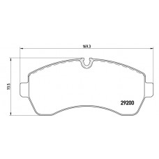 Placute frana Mercedes, VW 29200